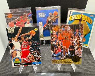 (5) Michael Jordan Basketball Cards Chicago Bulls