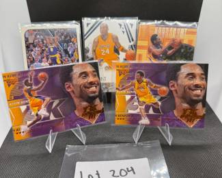 (5) Kobe Bryant Basketball Cards Los Angeles Lakers