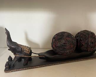 Asian Elephant Carved wooden towing