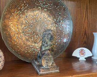 Cast Iron Lion Statue