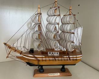 Hand Crafted Wooden Sailing Ship Model