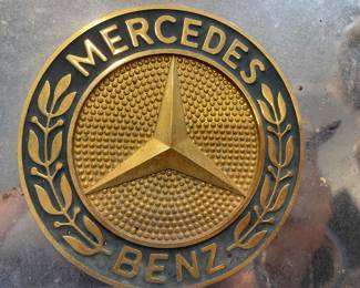 Mercedes Emblem Star Front Hood Badge Gold Series