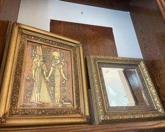 Ancient Egyptian 3D Wall Art of Goddess Isis and Queen Nefatari