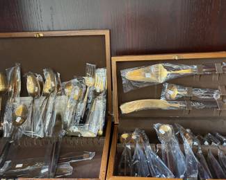 Two sets of bronze ware