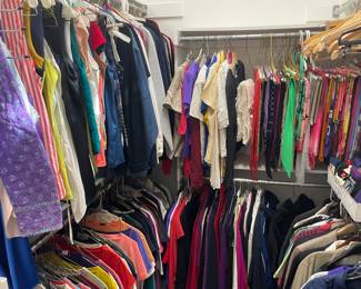 Master Closet filled with clothes