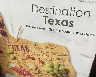 Charcuterie Board shaped like Texas