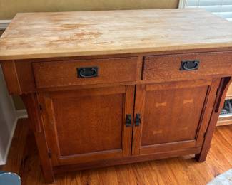 Beautiful butcher block storage piece