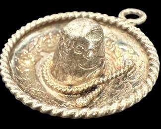 Mexican Silver Sombrero Charm