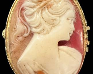 Vintage Cameo Perfume Compact
