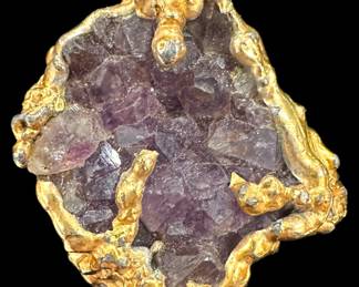 Gilded Amethyst Pendant