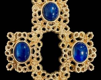 Gold Tone Cross Pendant