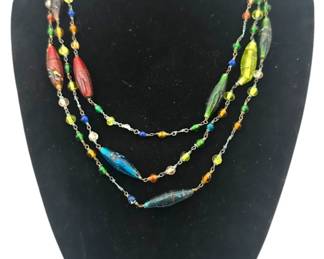 Long Colorful Beaded Necklace
