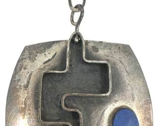 Large Silver Pendant Necklace