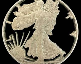 Half Dollar Cutout Coin Pendant
