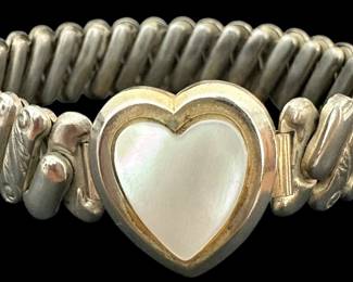 Mother of Pearl Heart Bracelet