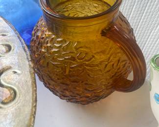 Vintage Amber Pitcher