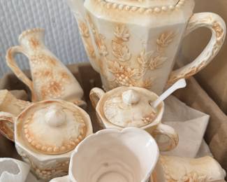 Vintage Porcelain Ceramic Tea Set