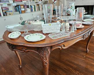 Dining Room Table. Chairs & Hutch in another photo.