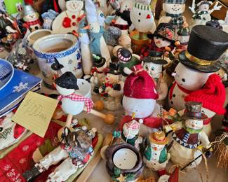 Hundreds of Snowmen $1 each.