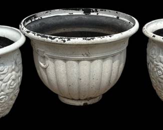 Ceramix White Outdoor Pots