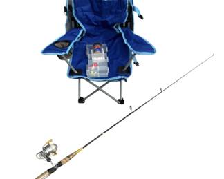 Childs Folding Chair and Fishing Rod