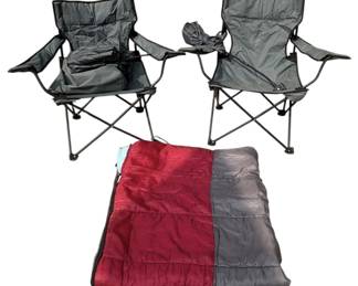 Folding Chairs and Sleeping Bag