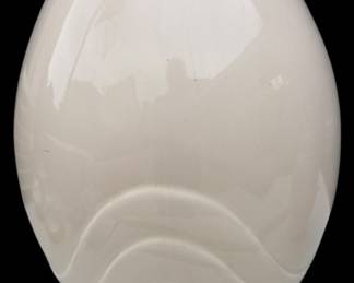 Retro Ivory Colored Ceramic Vase