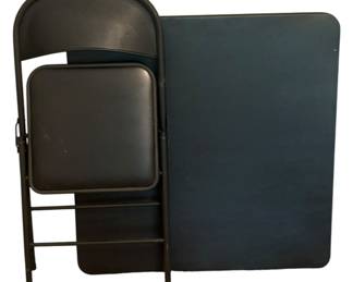 Card Table and Folding Chair