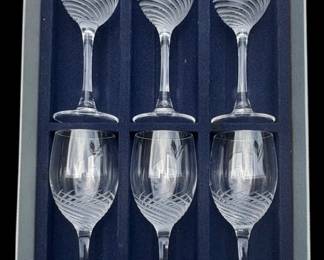 J.G.Durand Crystal Goblets