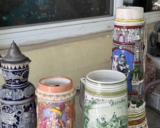 Various German steins