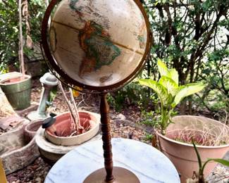 Vintage Standing Floor Globe