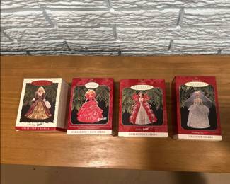 Hallmark Holiday & Wedding Barbie Ornaments Set Of 4