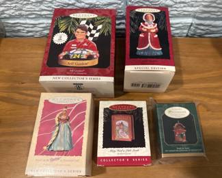 Hallmark Ornament Variety Lot Nascar, Barbie, Mother Goose & More