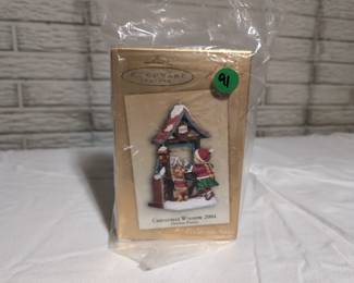 Hallmark 2004 Christmas Window Ornament Sweet Shoppe Scene
