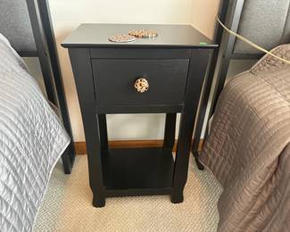 Black Wood Nightstand