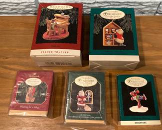 Hallmark Keepsake Ornaments Santa, Bears & Miniatures (set Of 6)