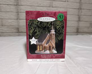 Hallmark 1998 "the Stone Church" Lighted Ornament Magic Collectors Series
