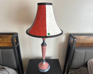 Accent Lamp With Hand Painted Shade