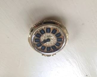 Chateau Gold-tone Mechanical Pocket Watch With Roman Dial