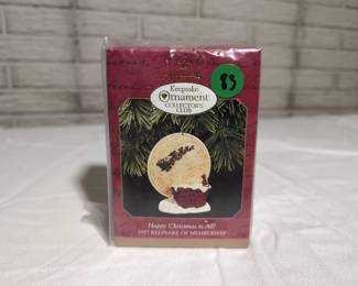 Hallmark 1997 "happy Christmas To All!" Ornament Collectors Club Exclusive