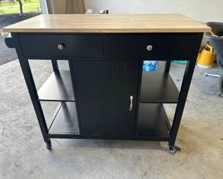 Portable Kitchen Island On Casters 39x19x35