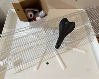 Water Heater Drip Pan, Wall Shelf, Bicycle Seat, Empty Spray Bottles