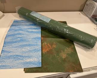 Lot Of Model Railroad Scenery Sheets Grass Mat, Water Texture, Terrain