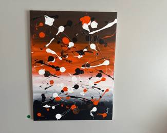Hand Painted Framed Wall Art-3 Pieces