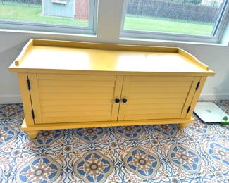 Canary Yellow Storage Bench