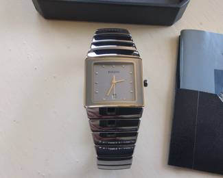 Rado Diastar 152.0332.3 Mens Watch High-tech Ceramic, Quartz, Box & Papers