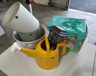 Cooler, Watering Can, Flowerpots