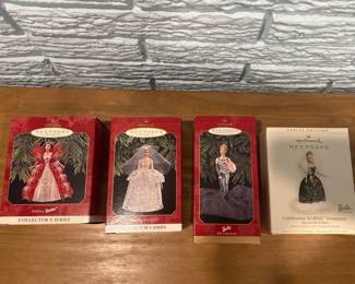 Assorted Hallmark Barbie Keepsake Ornaments Set Of 4