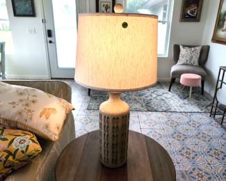 Table Lamp-tan Ceramic (1 Of 2)