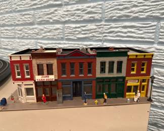 Ho Scale Model Railroad Storefront Row Jans Yarn Shop & More